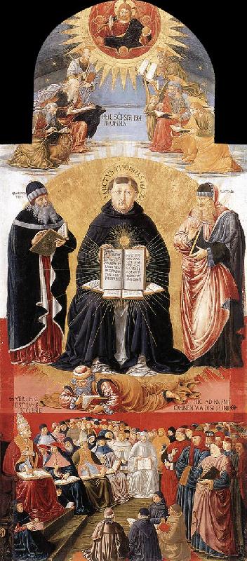 GOZZOLI, Benozzo Triumph of St Thomas Aquinas fg oil painting image